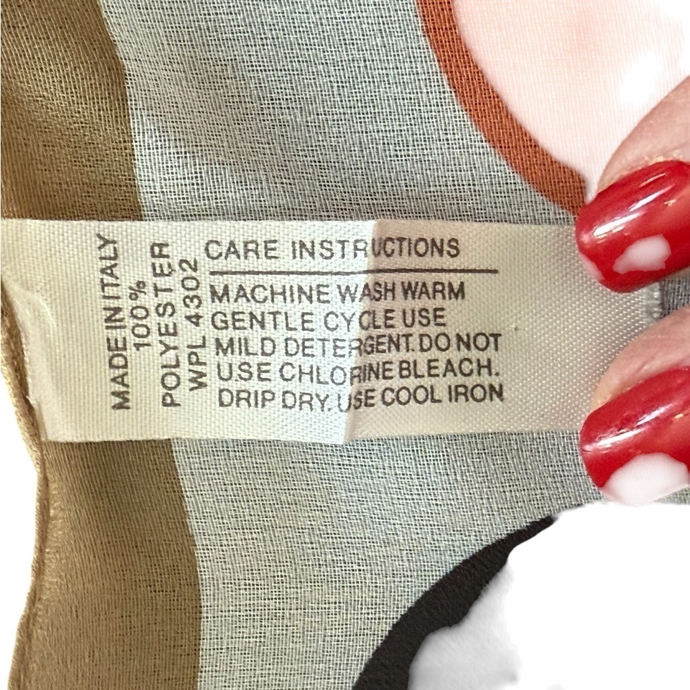 Italian OLIVIA ROSSELLI Geometric Scarf - Picture 4 of 6